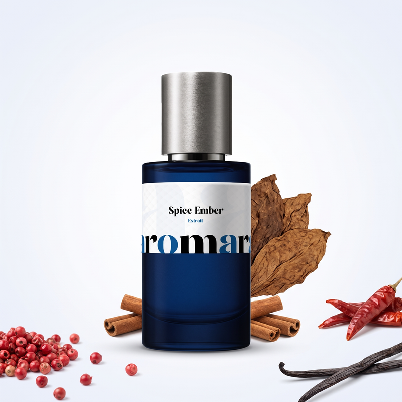 Spice Ember 35% Extrait perfume by Aromara, inspired by Viktor & Rolf Spicebomb Extreme. Pink pepper, paprika, cinnamon, tobacco, vanilla. UK-made dupe, 7+ hour wear.