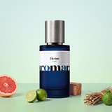 Elysian by Aromara on a pale icy mint to soft leaf green background with pink grapefruit, limes, cedarwood, vetiver roots and bergamot. 35% Extrait, inspired by Roja Parfums Elysium.