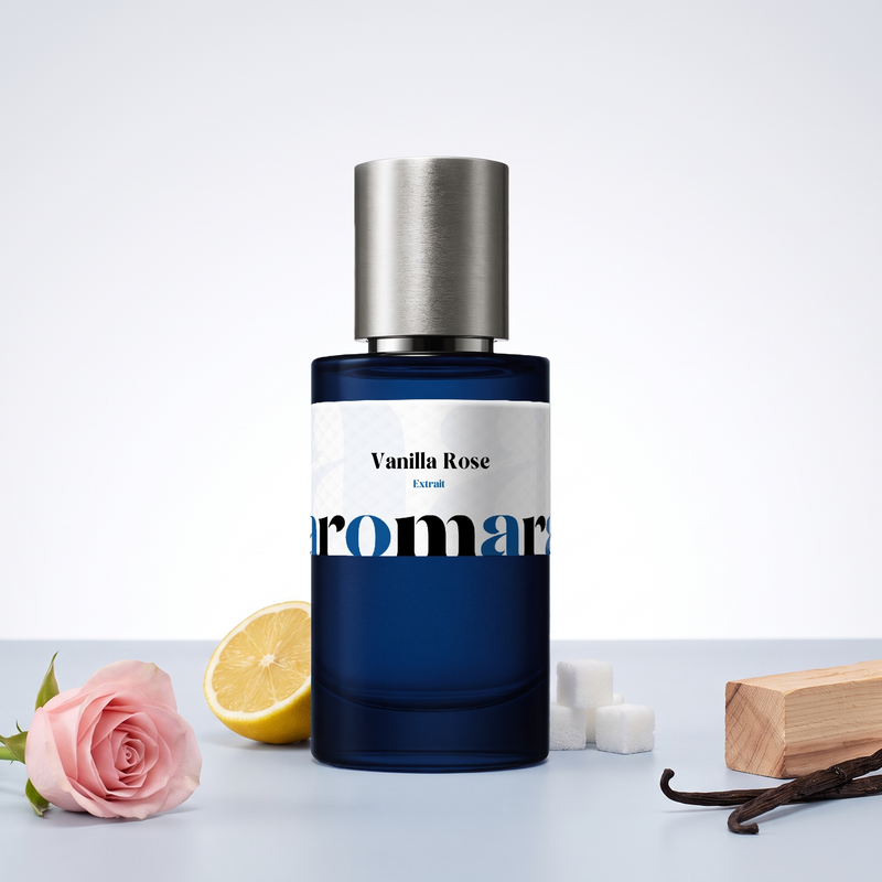 Vanilla Rose 35% Extrait perfume by Aromara, inspired by Mancera Rose Vanille. Lemon, rose, sugar, vanilla, cedarwood. UK-made dupe, 7+ hour wear.