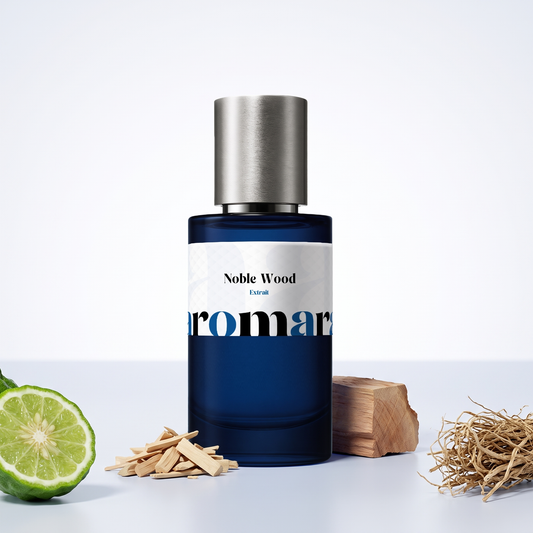 Noble Wood 35% Extrait perfume by Aromara, inspired by Essential Parfums Bois Imperial. Bergamot, sandalwood, cedarwood, vetiver, musk. UK-made dupe, 7+ hour wear.