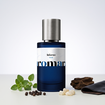 Inferno 35% Extrait perfume by Aromara, inspired by Amouage Interlude Man. Oregano, pepper, incense, oud, leather. UK-made dupe, 7+ hour wear.