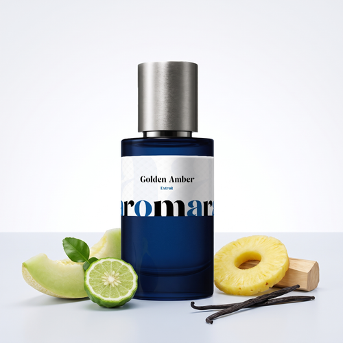 Golden Amber 35% Extrait perfume by Aromara, inspired by Al Haramain Amber Oud Gold Edition. Bergamot, melon, pineapple, amber, vanilla. UK-made dupe, 7+ hour wear.