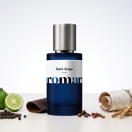 Dark Reign 35% Extrait perfume by Aromara, inspired by Kilian Dark Lord. Black pepper, bergamot, cloves, leather, birch, vetiver. UK-made dupe, 7+ hour wear.