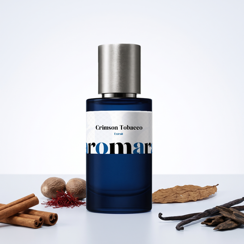 Crimson Tobacco 35% Extrait perfume by Aromara, inspired by Mancera Red Tobacco. Cinnamon, saffron, nutmeg, tobacco leaf, vanilla, oud. UK-made dupe, 7+ hour wear.