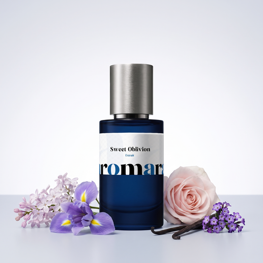 Sweet Oblivion 35% Extrait perfume by Aromara, inspired by Ex Nihilo Sweet Morphine. Lilac, iris, rose, heliotrope, bourbon vanilla. UK-made dupe, 7+ hour wear.
