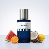 Waveborn 35% Extrait perfume by Aromara, inspired by Room 1015 Wavechild. Mandarin, lemon, watermelon, coconut, cocoa. UK-made dupe, 7+ hour wear.