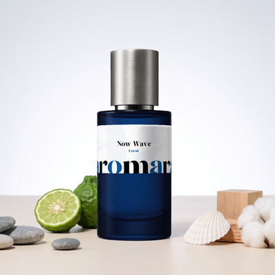 Now Wave 35% Extrait perfume by Aromara, inspired by Lattafa Now Rave. Bergamot, aquatic accord, cedarwood, white musk. UK-made dupe, 7+ hour wear.