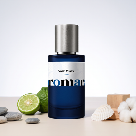 Now Wave 35% Extrait perfume by Aromara, inspired by Lattafa Now Rave. Bergamot, aquatic accord, cedarwood, white musk. UK-made dupe, 7+ hour wear.